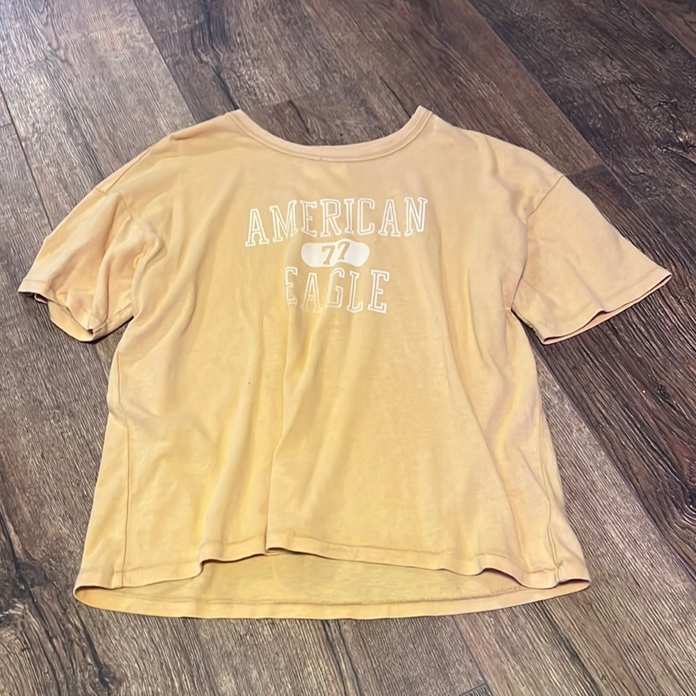 yellow american eagle shirt